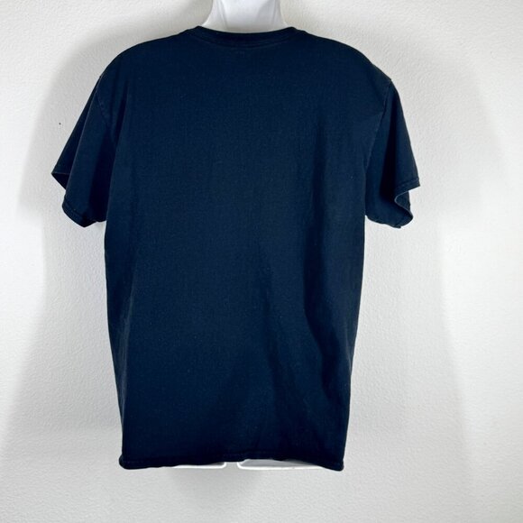 DOM Howling Wolf Graphic T Shirt Size Large Black Short Sleeve - Picture 7 of 7